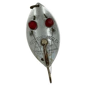 Vintage Hofschneider Red Eye Wiggler Fishing Lure Spoon Weedless Rochester NY‎